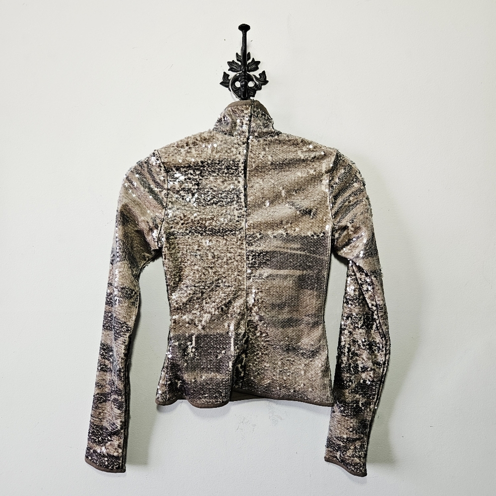 Diesel Gold Sequin Turtleneck Top - Picture 3 of 8